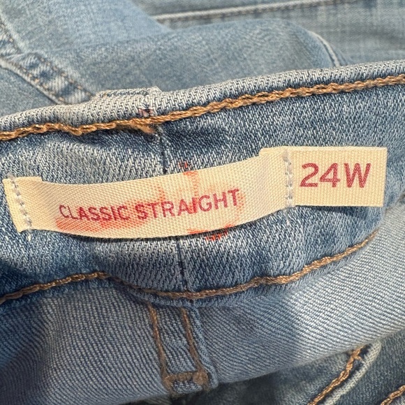 LEVI’s Classic Straight Med-Rise Blue Jeans in Size 24W NWT— CLOSET STAPLE!!! - Picture 7 of 7